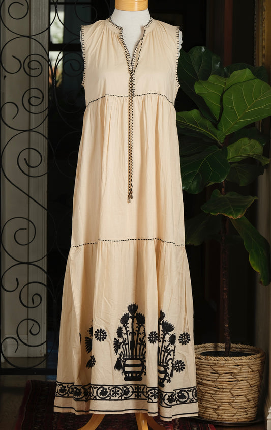 Black Lotus Slip Dress