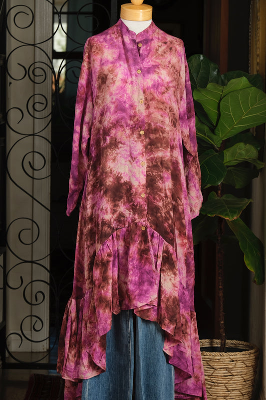 Lotus Duster Dress in Pink Celebration