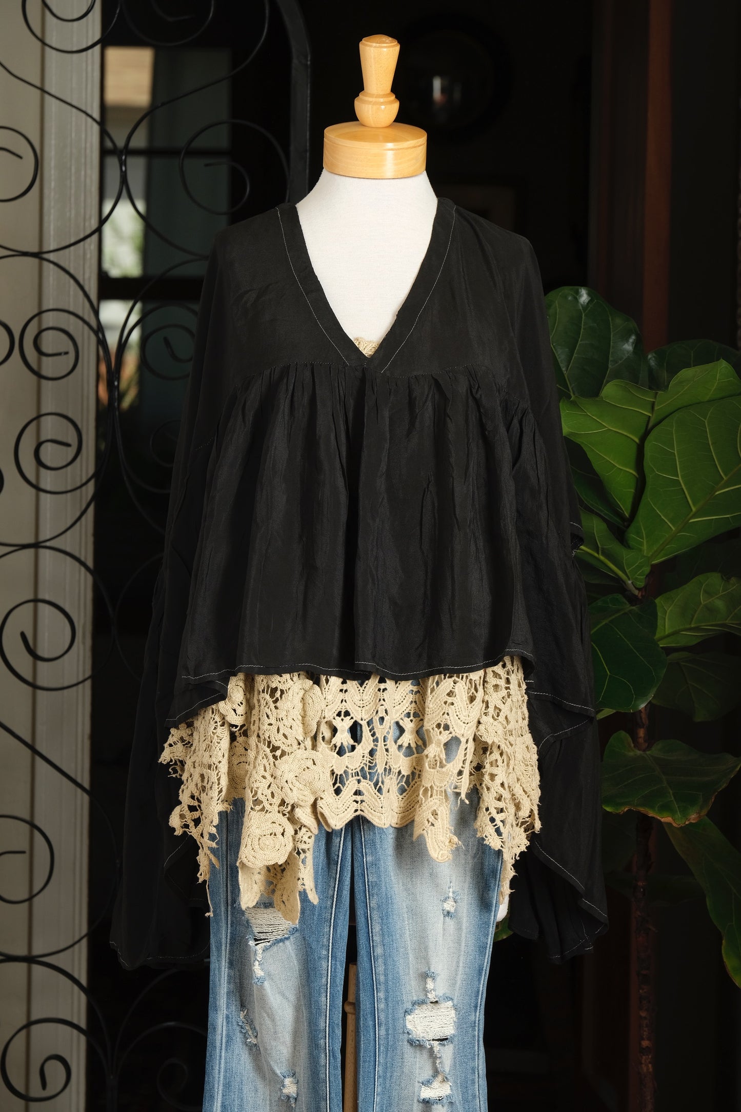 Gold Dust Crop Top in Rustic Midnight