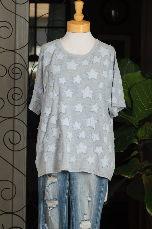 Bright Star T Shirt in Antique Aqua