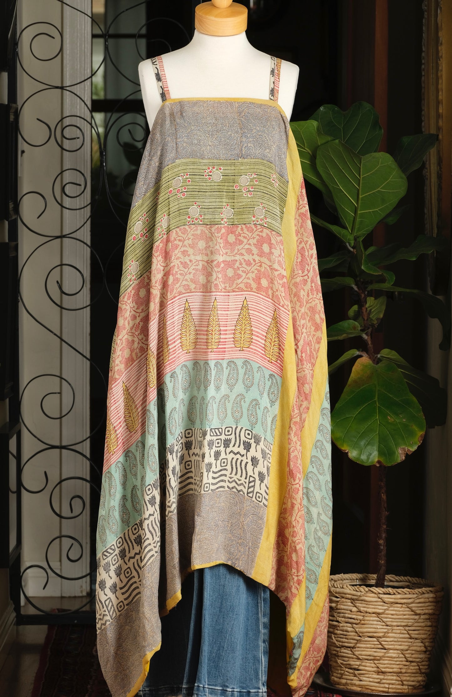 Shine Maxi Dress in Golden Feather