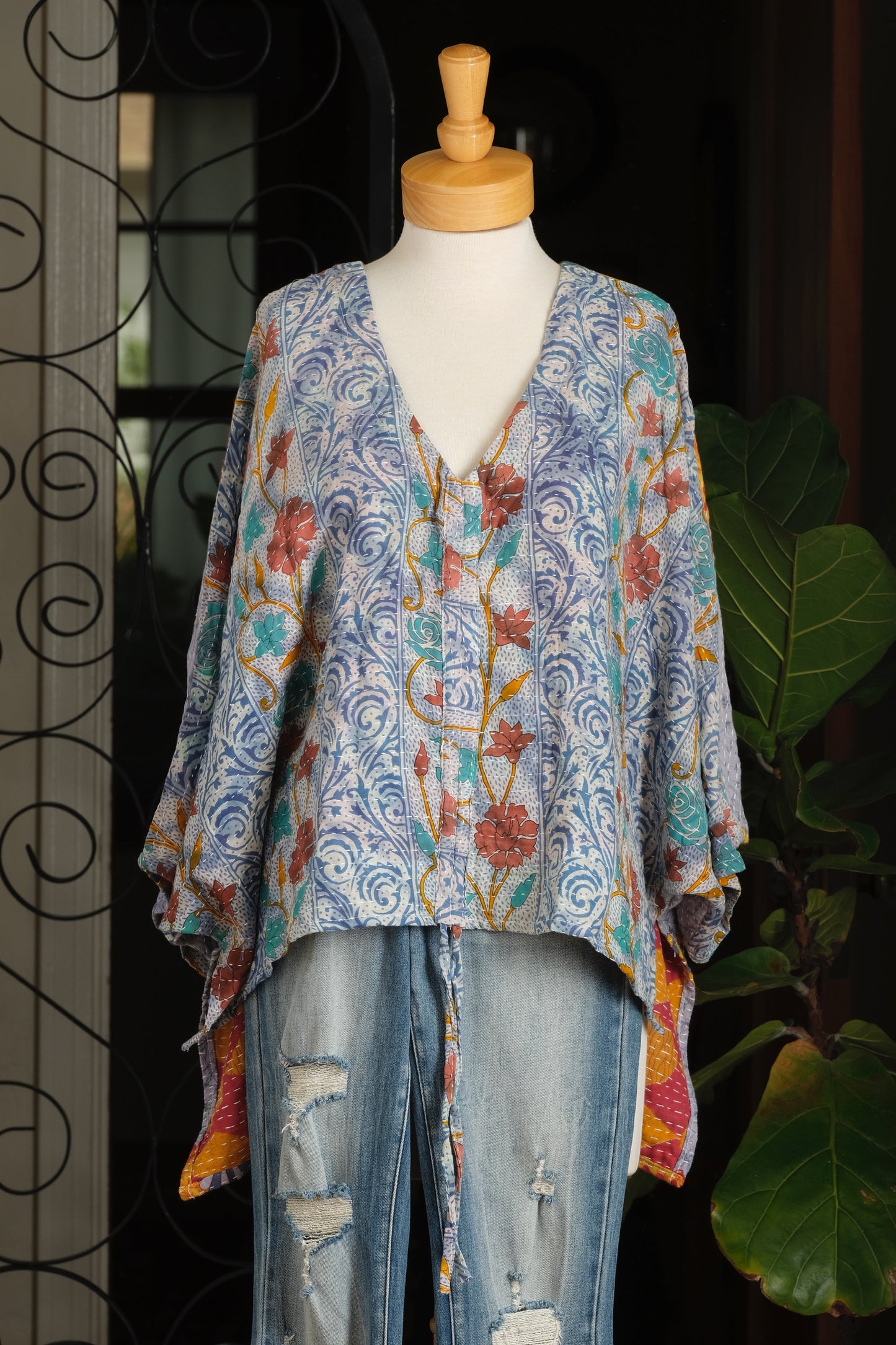 Butterfly Top in Terracotta Rose
