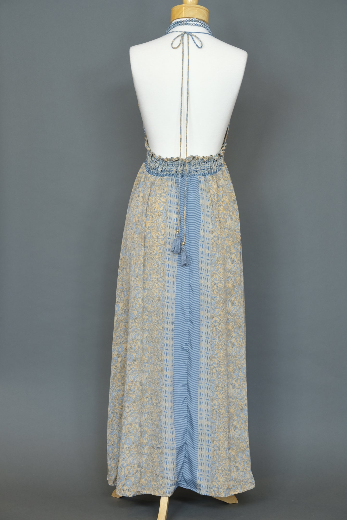 Halter Dress in Mirror Mirror Blue