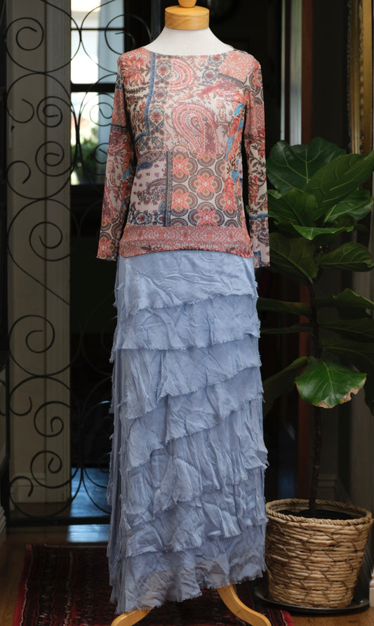 Gatsby Skirt in Blue Sky