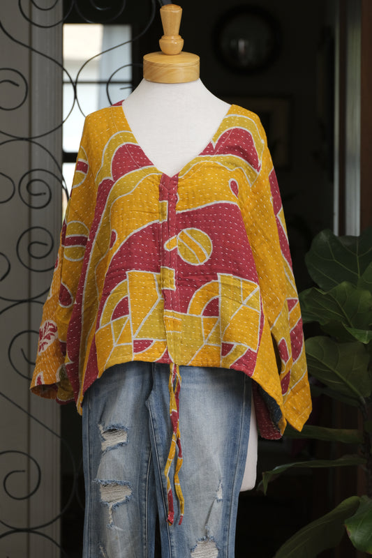 Butterfly Top in Yellow Planet