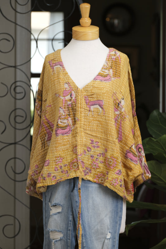 Butterfly Top in Pink Goat