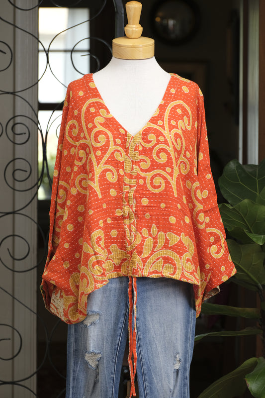 Butterfly Top in Orange Sunshine