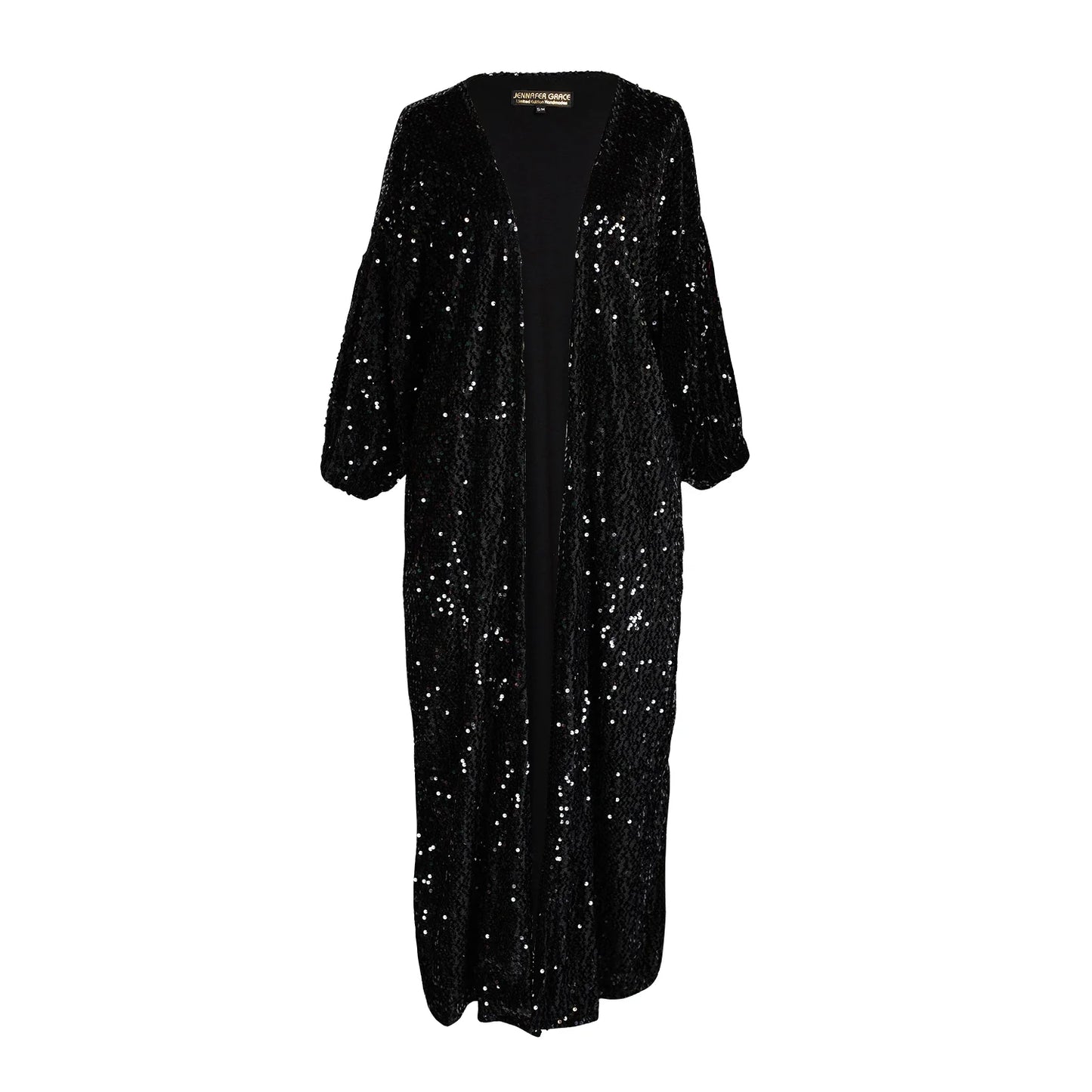 Darkest Night Sequin Cocoon Jacket by JGrace
