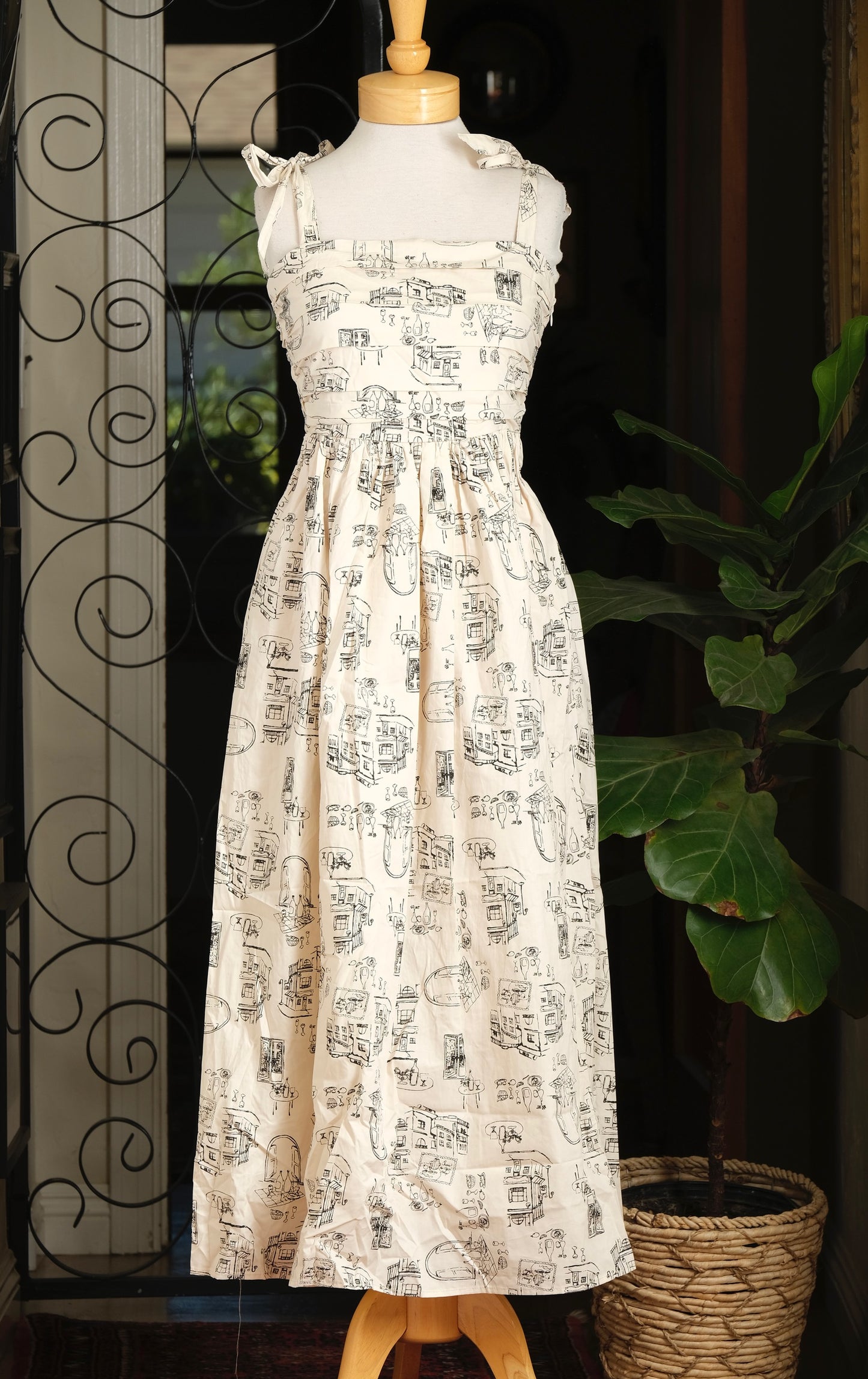 French Sketch Summer Dress