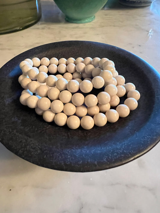 Stone Bracelet in Cream small