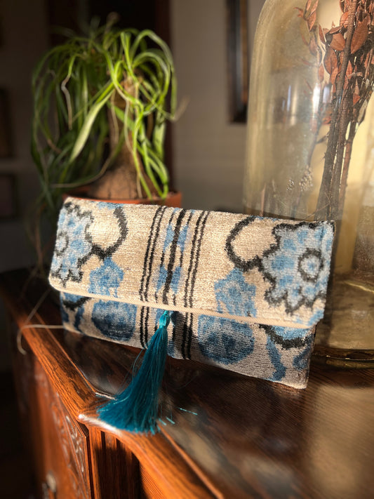 Ikat Clutch in Ginger Jar