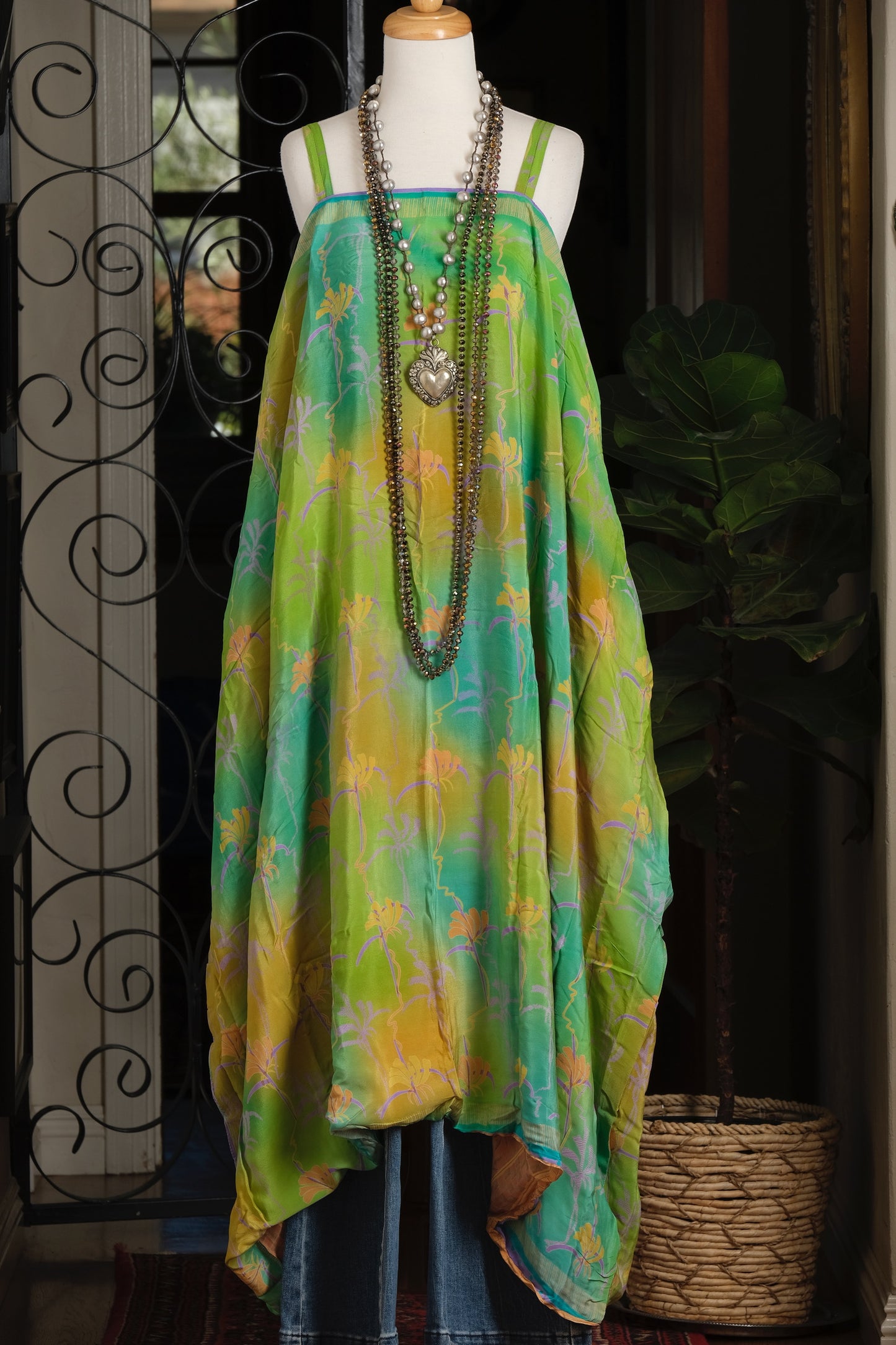 Shine Maxi Dress in Lemon Kissed Aqua