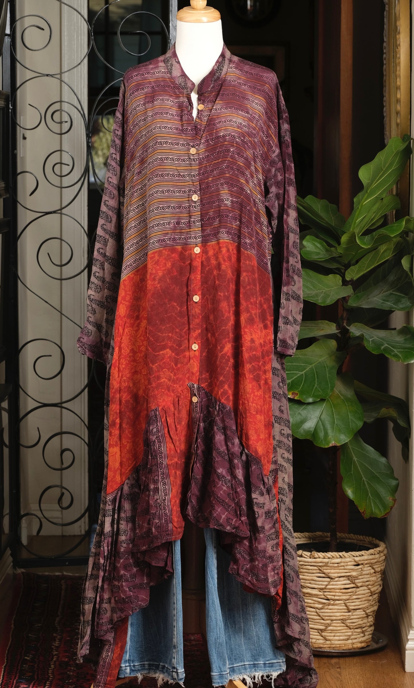 Lotus Duster Dress in I Saw Red