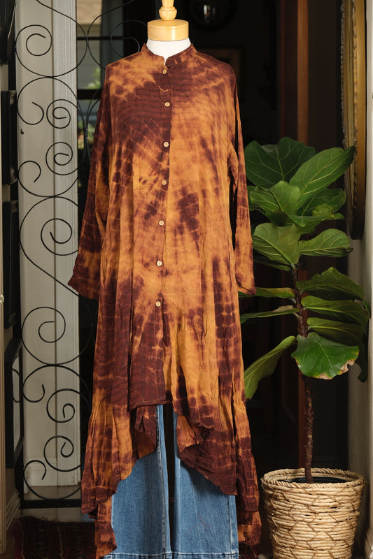 Lotus Duster Dress in Amber Vibes