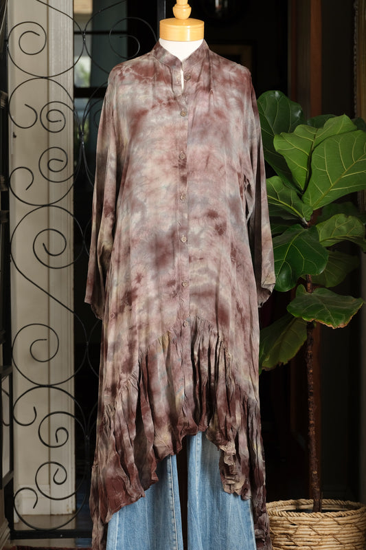 Lotus Duster Dress in Pink Flare