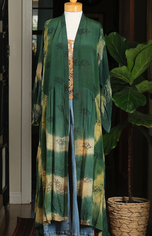 Evermore Duster in Jade Tie Dye