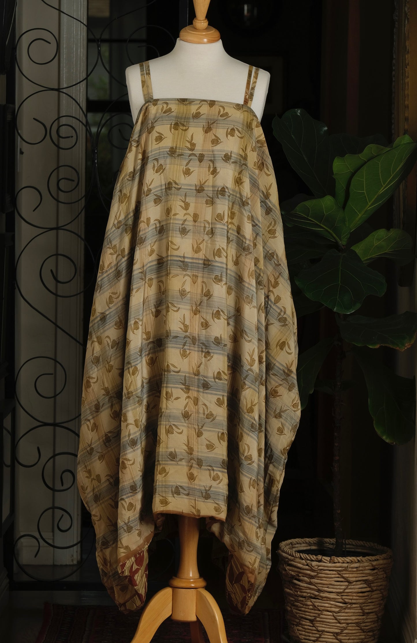 Shine Maxi Dress in Plaid Tulip