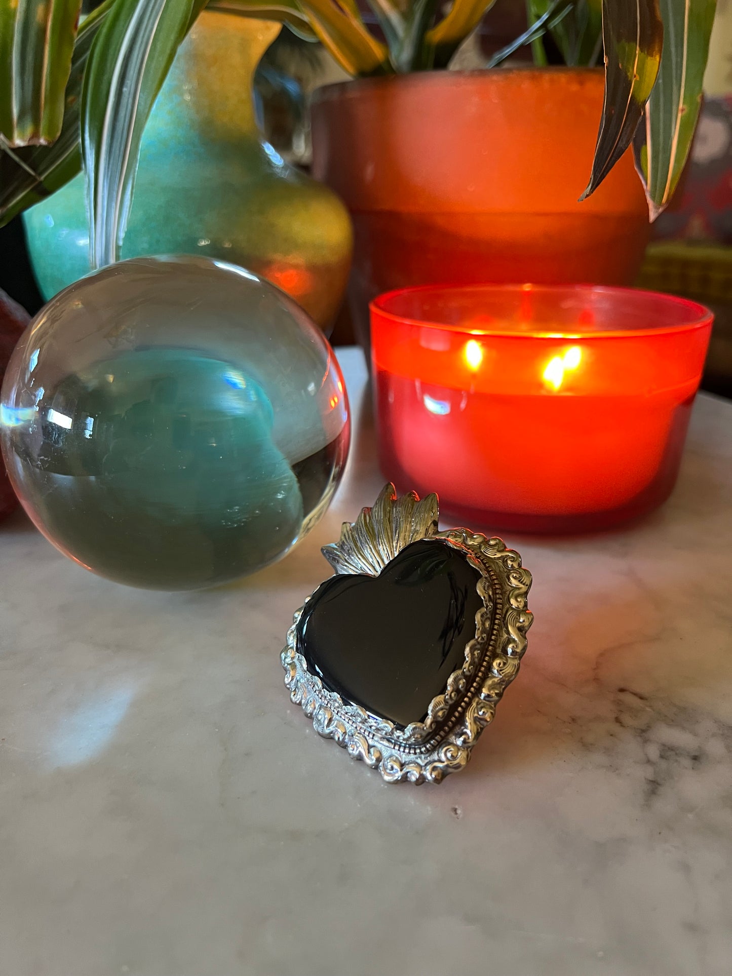 Oversized Onyx Heart 734