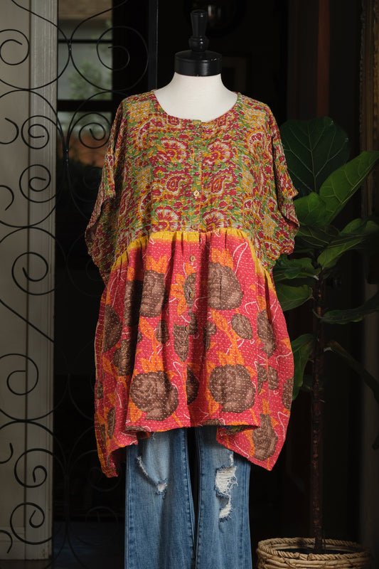Button Down Mini in Brown Rose