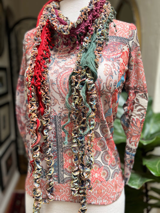 Siren Scarf in Red Plum Sage