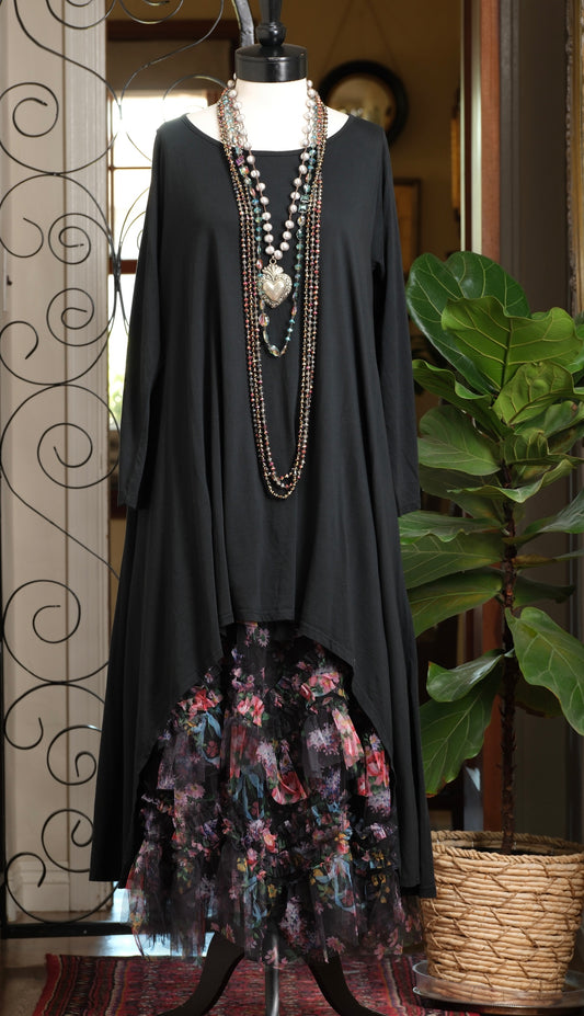 High Low Dress in Black