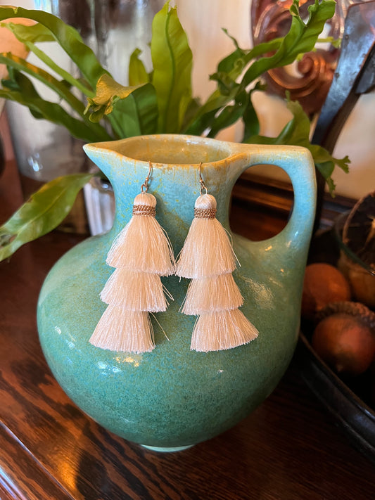 Tassel Earring in Ivory