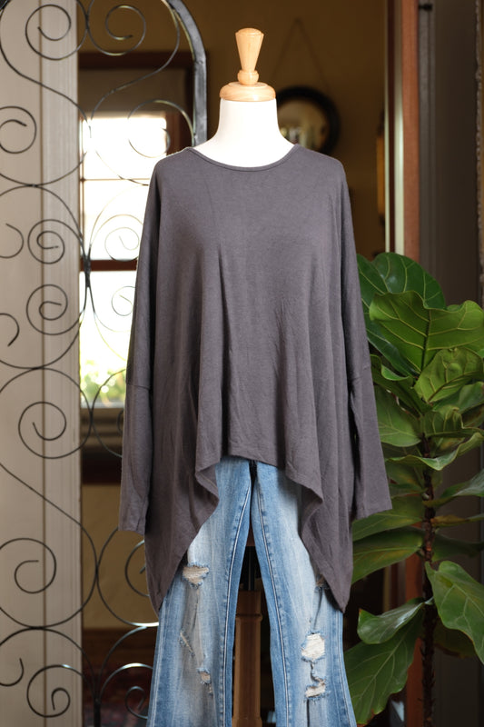 Gray Asymmetrical Sweater