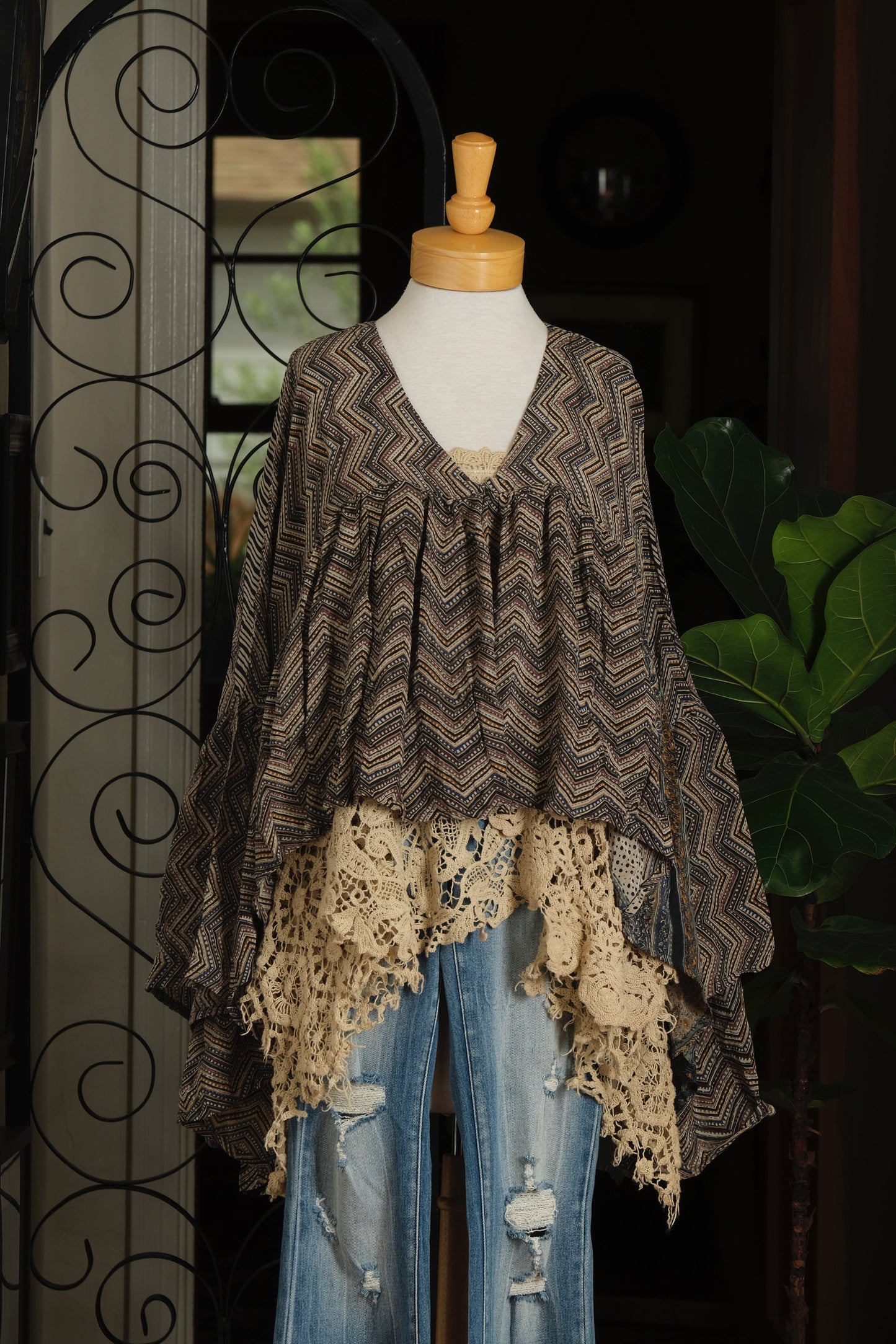 Gold Dust Crop Top in Missoni