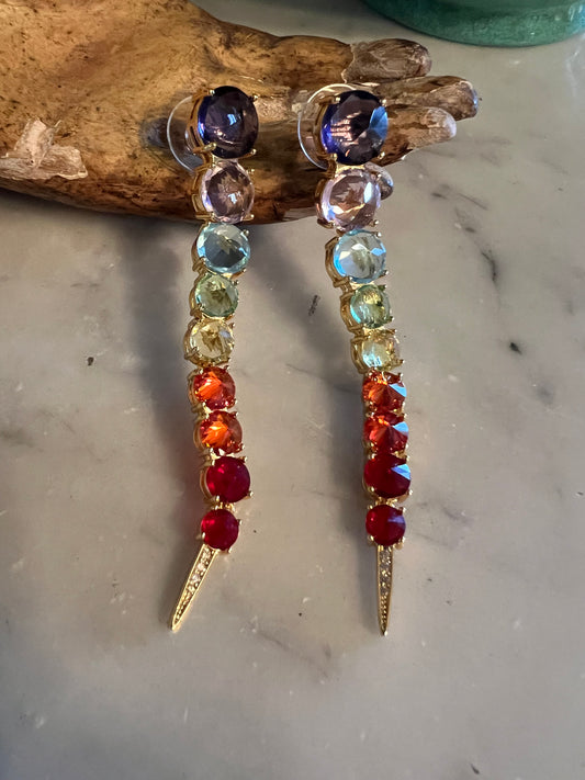 Over the Rainbow CZ Earrings