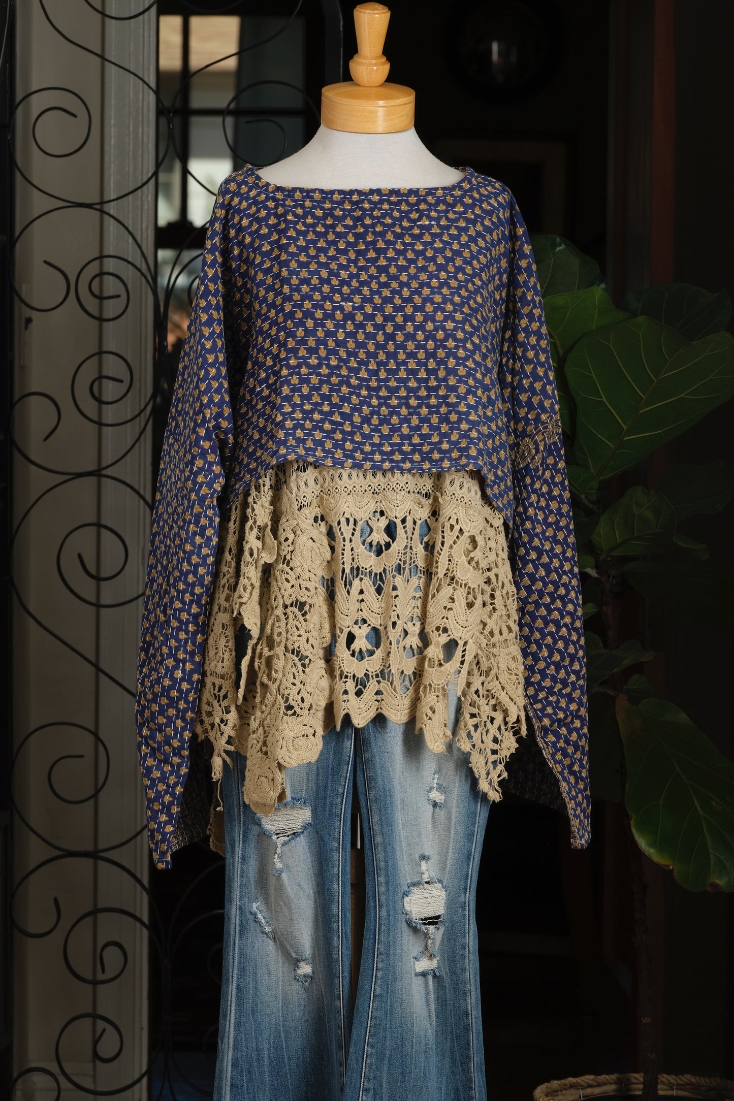 Crop Top in Blue Flame