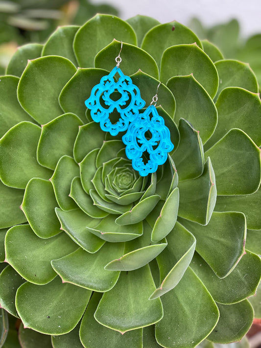 Openwork Earring in Sky Blue