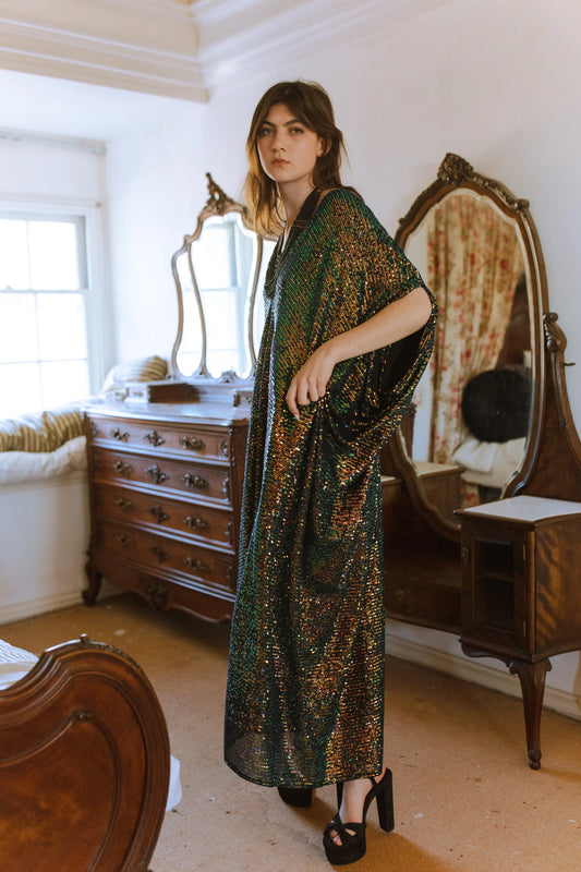 Gryphon Sequin Caftan Kaftan by Jennafer Grace