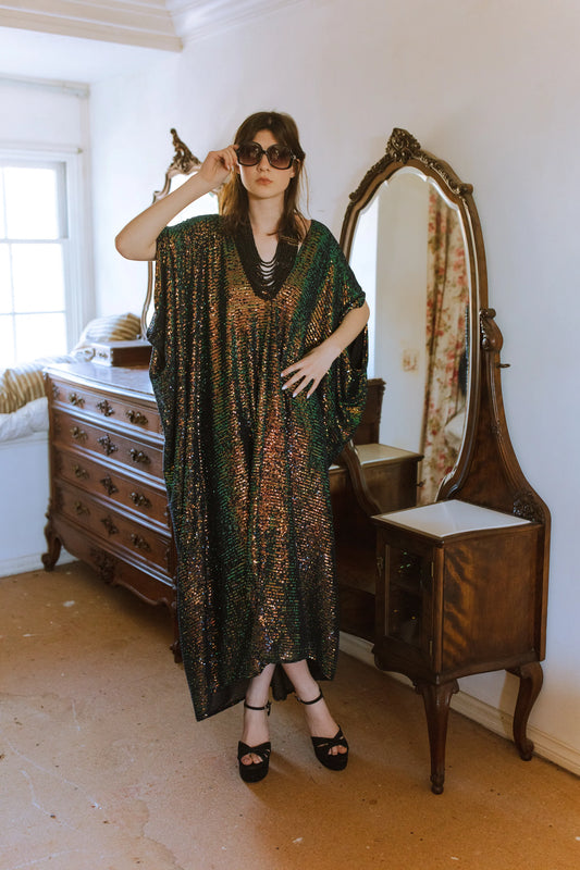 Gryphon Sequin Caftan Kaftan by Jennafer Grace
