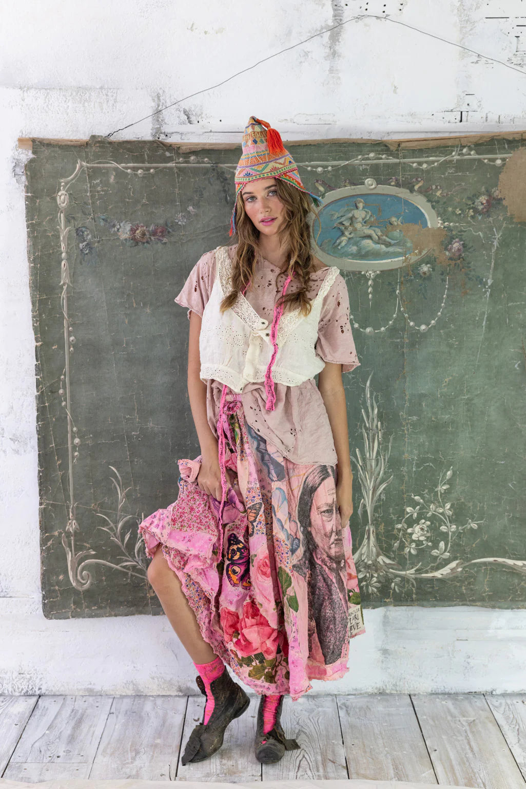 Patchwork Sascha Wrap Skirt by Magnolia Pearl