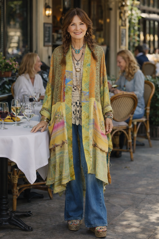 Silky Pocket Duster In Rusted Citrus