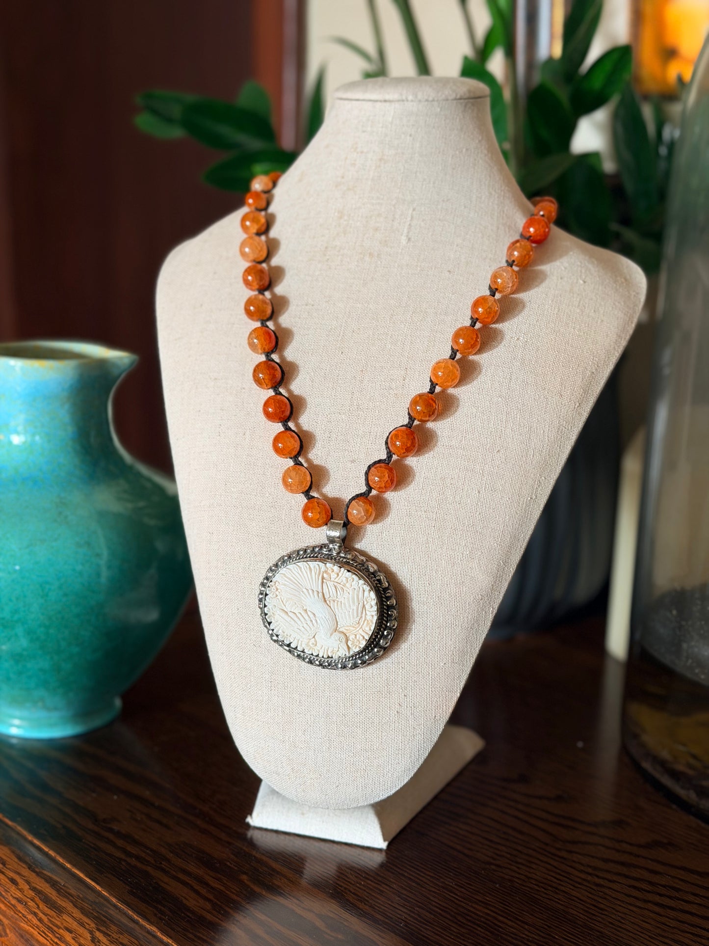 Dove Pendant on Carnelian 1754 – Chateau Bel Age Boutique