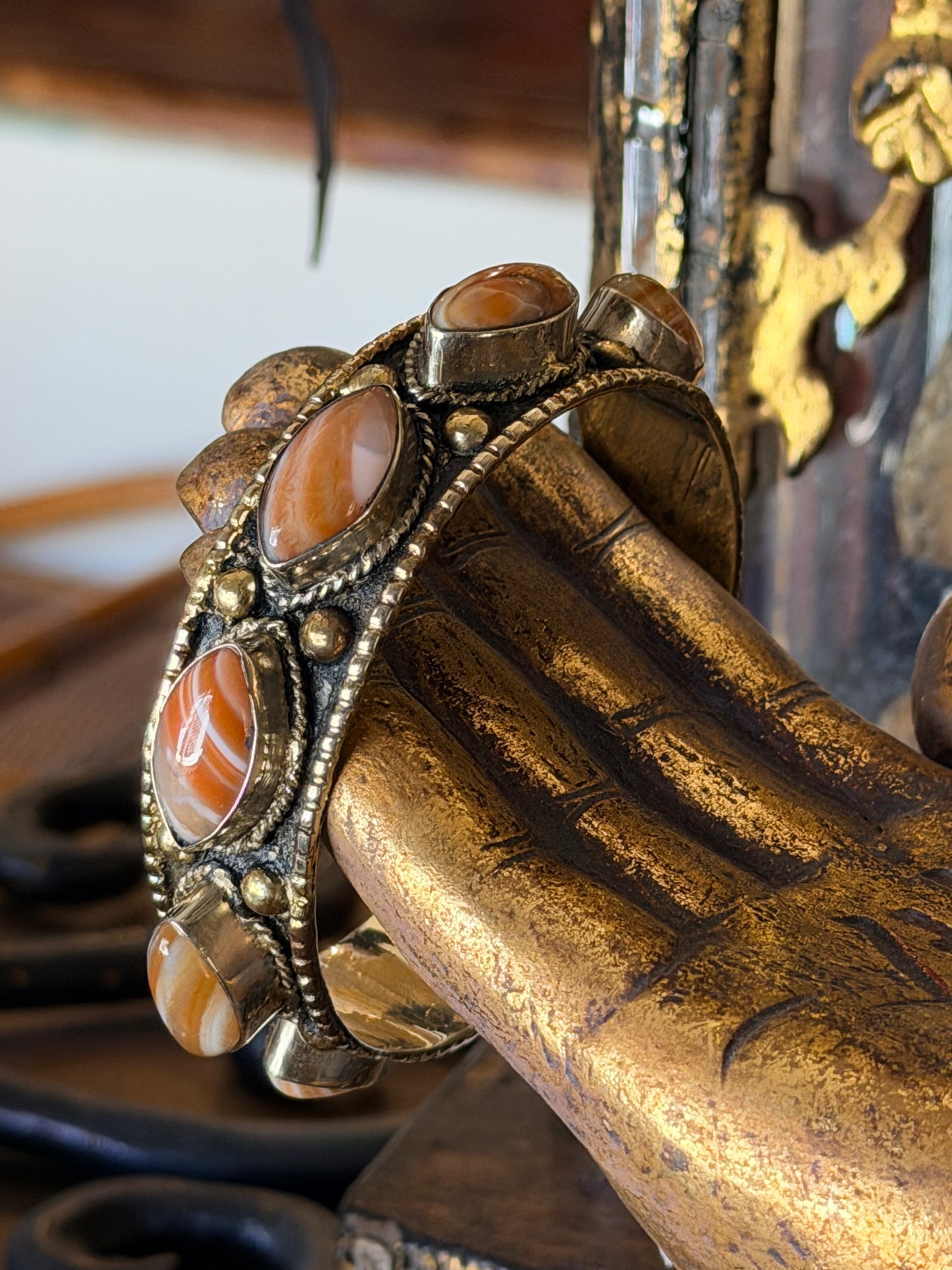 Ornate Jasper Bangle