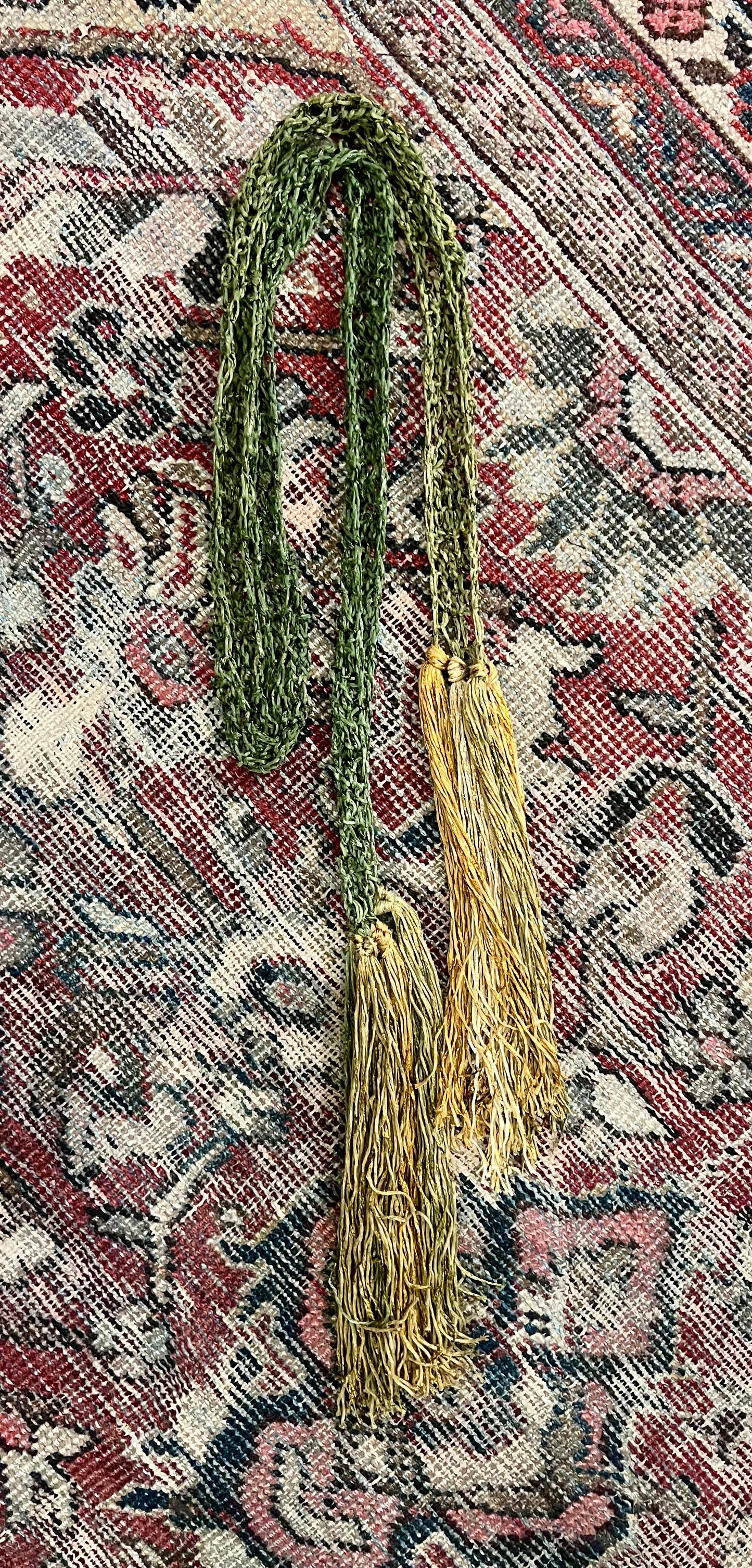 Tassel Scarf in Golden Cargo