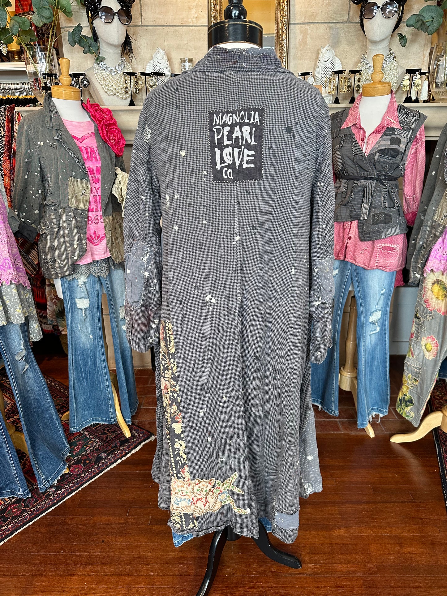 Houndstooth Tancy Coat with Lil Friends Jacket by Magnolia Pearl