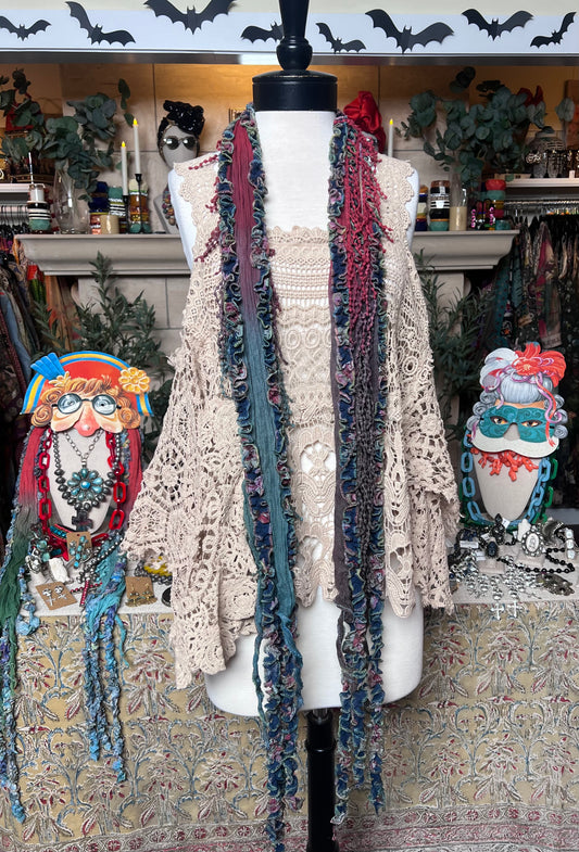Siren Scarf in Plum Red Sage