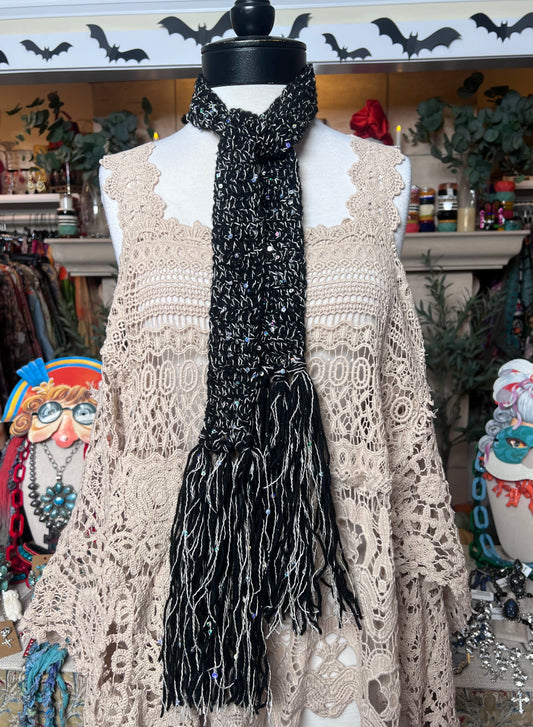 Pirate Jabot in Black Shimmer – Chateau Bel Age Boutique
