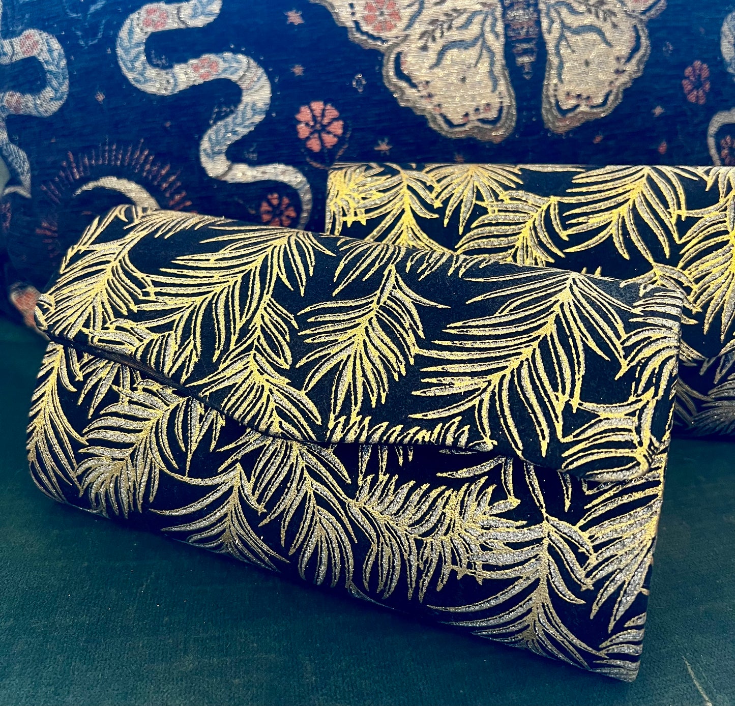 Evening Clutch in Midnight Feather
