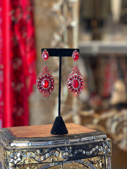 Midnight Scarlet Inferno Earrings