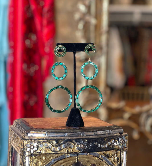 Versailles Emerald Hoops