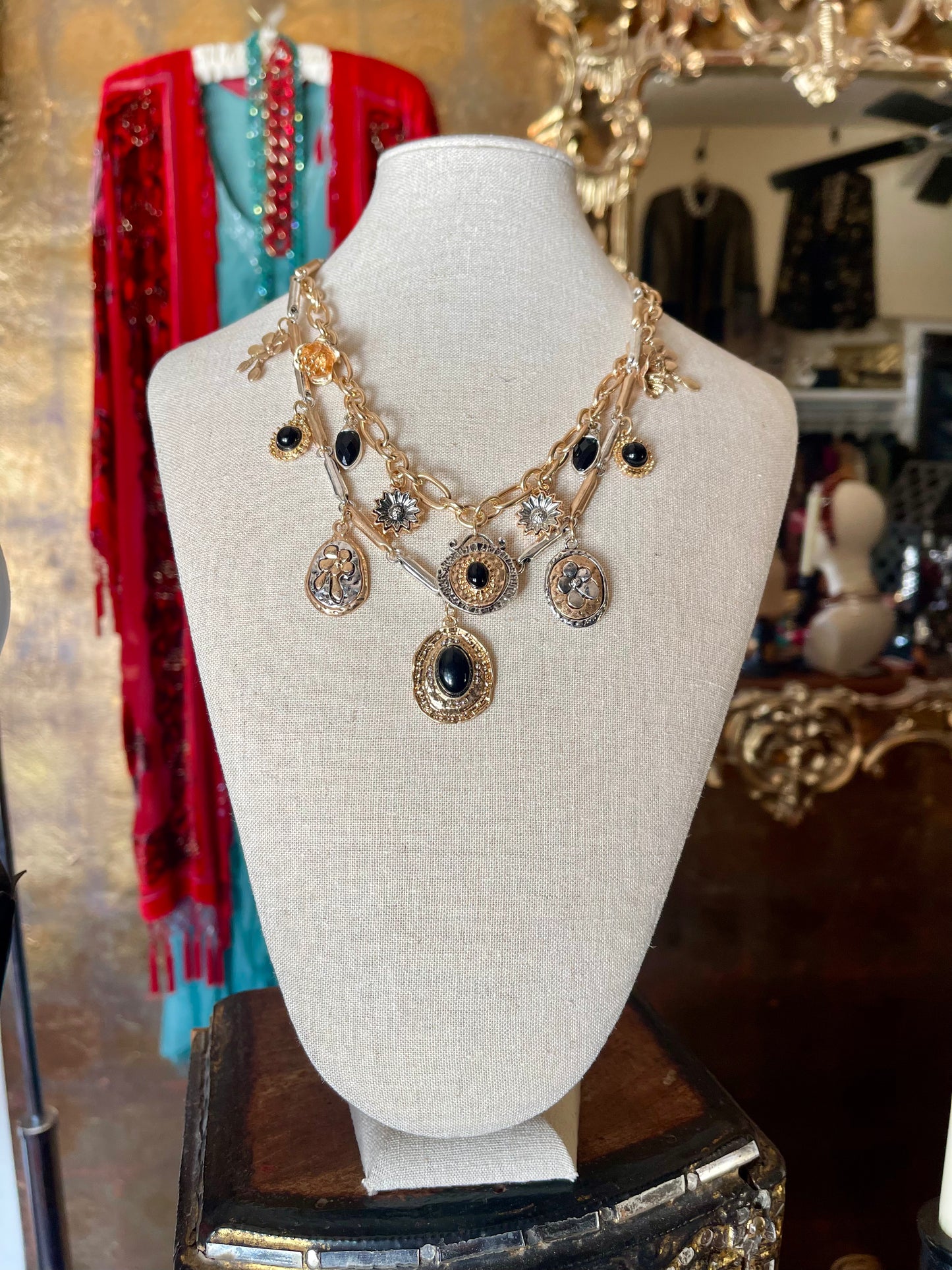 Mixed Up Charm Necklace