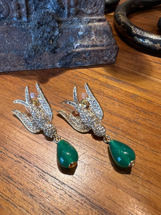 Dove with Green Drop