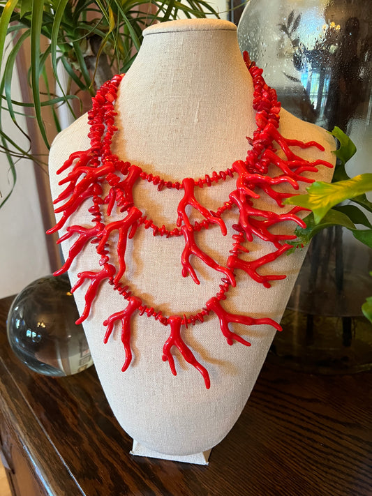 Resin Coral Branch Necklace