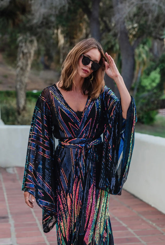 Midnight Lotus Kimono by Jennafer Grace