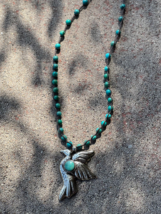Hummingbird with Turquoise 1096