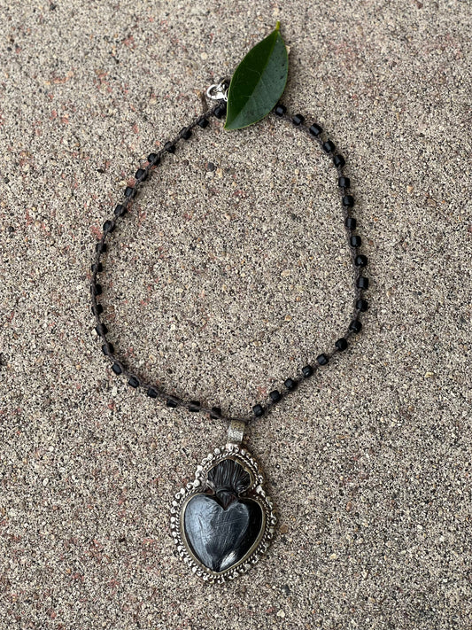 Carved Bone Heart 1094